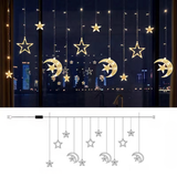 LED Star Light Curtain Warm White Indoor  Outdoor Holiday Decor