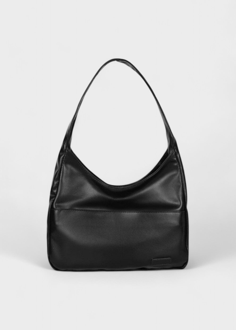 Women's Faux Leather Shoulder Bag – Front Pocket, Wide Strap & 4 Colors