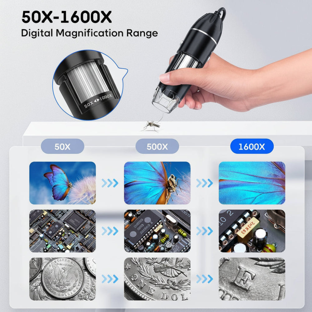 Digital Microscope Handheld USB Portable HD Magnifier Phone