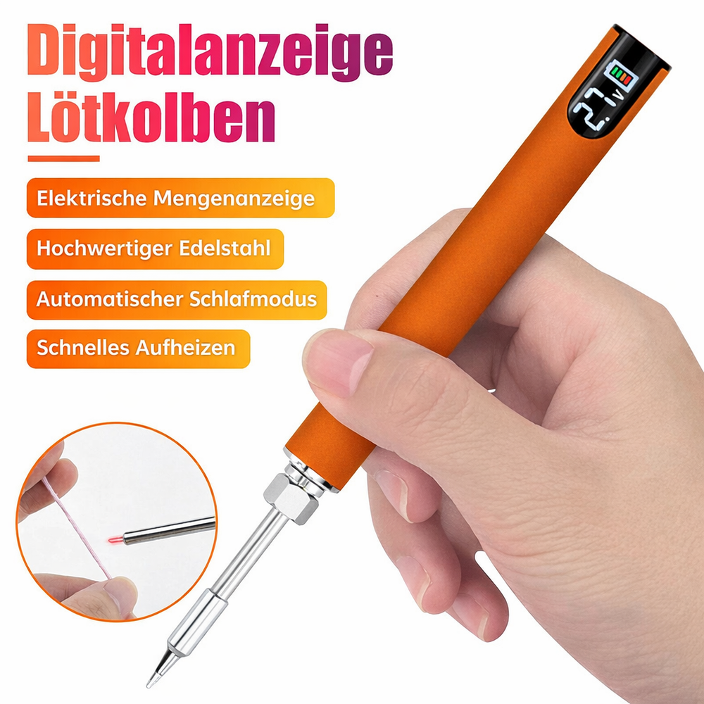 USB Digital Soldering Iron with LCD Display - Adjustable Temperature & Fast Heating