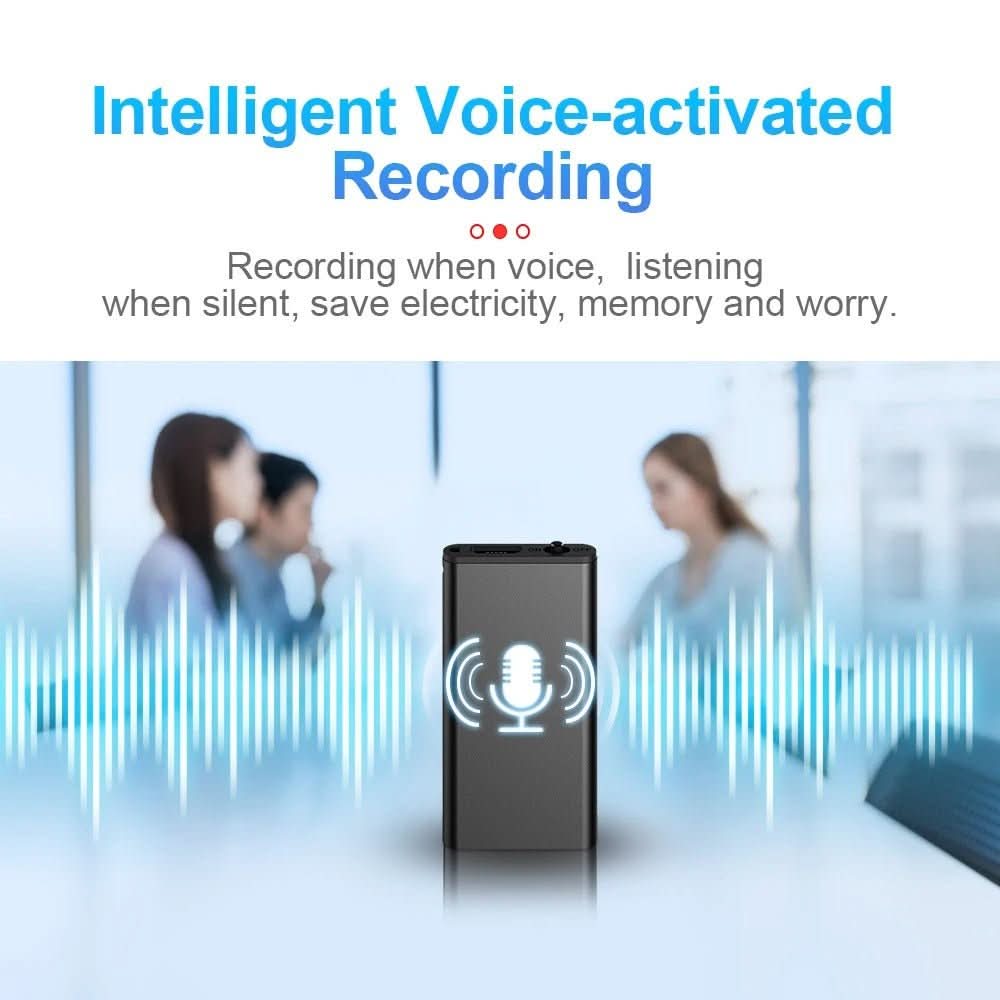Voice-Activated Voice Recorder – 50h Recording, 16/32GB & 10g Ultra-Light