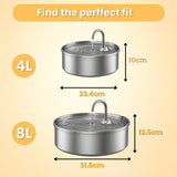 Pet Water Fountain Stainless Steel Automatic Drinking Bowl