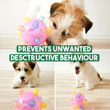 Dog Toy LED Bouncing Interactive Plastic Rubber Jumping Ball