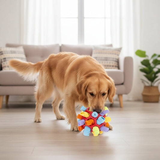 Interactive Dog Puzzle Toy – Treat Dispenser Ball, Training Play & Mental Stimulation