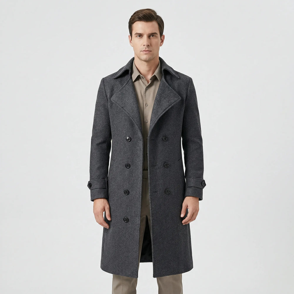 Yves - Double-Breasted Long Coat