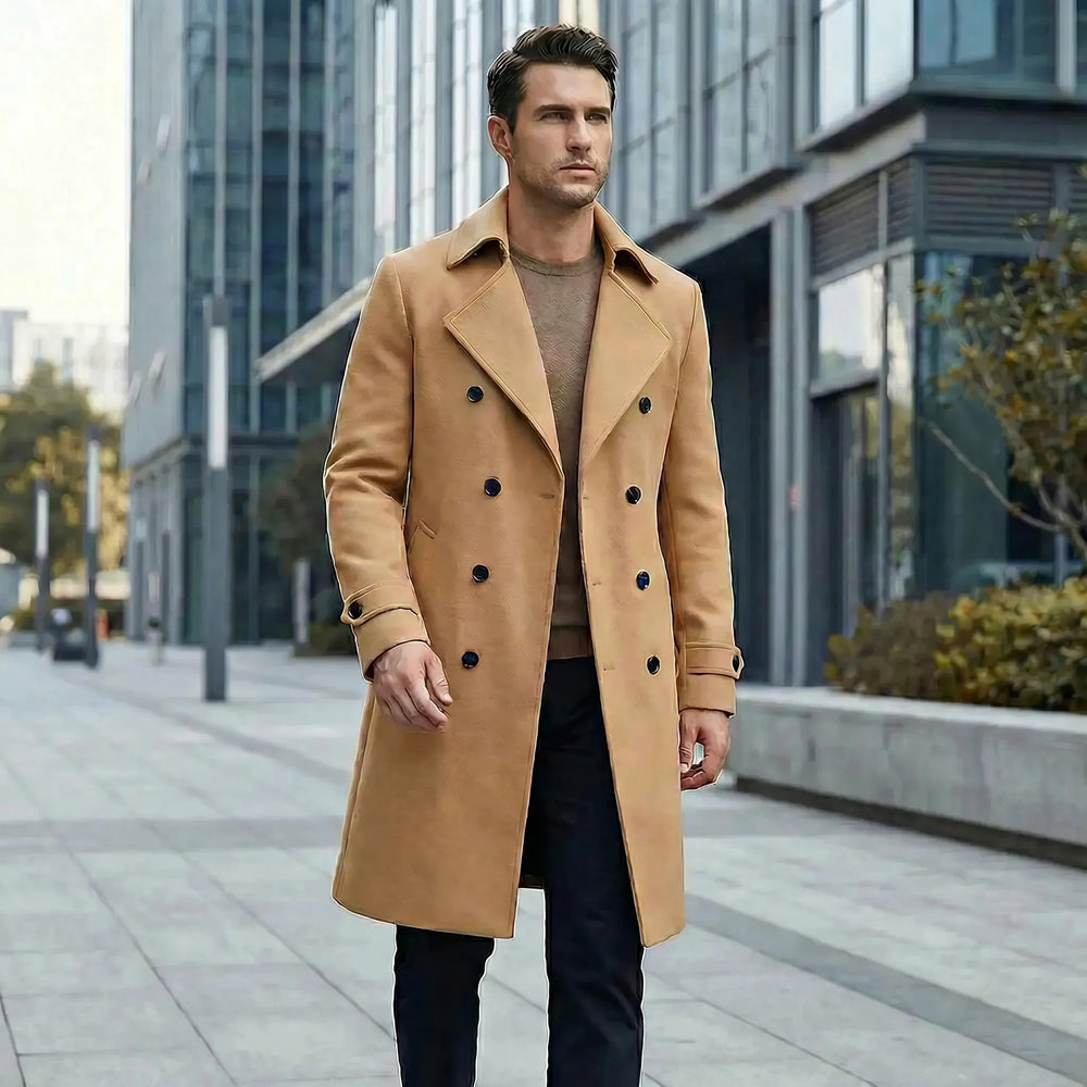 Yves - Double-Breasted Long Coat