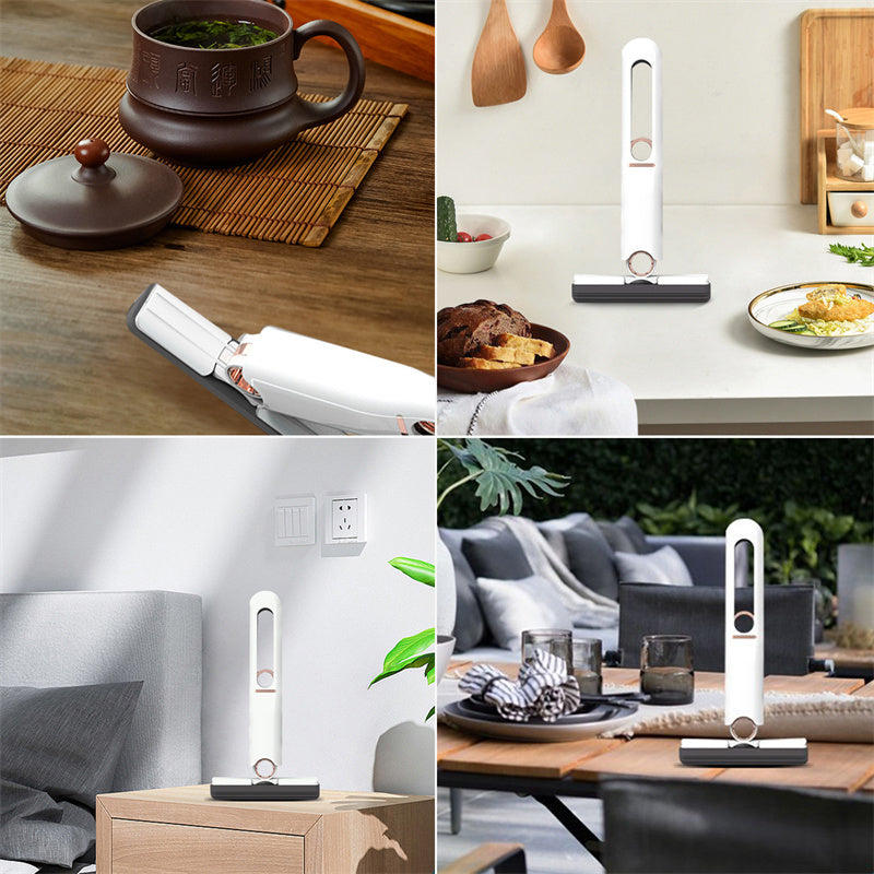 Optimized Product Title: "Kompakter Bodenwischer mit Sprühfunktion – Waschbare Pads für mühelose Reinigung" 

This title includes relevant keywords while emphasizing the product's features, making it more appealing for Google Shopping.
