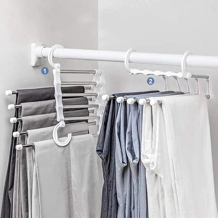 Opvouwbare Kleerhanger 5-in-1 Edelstaal