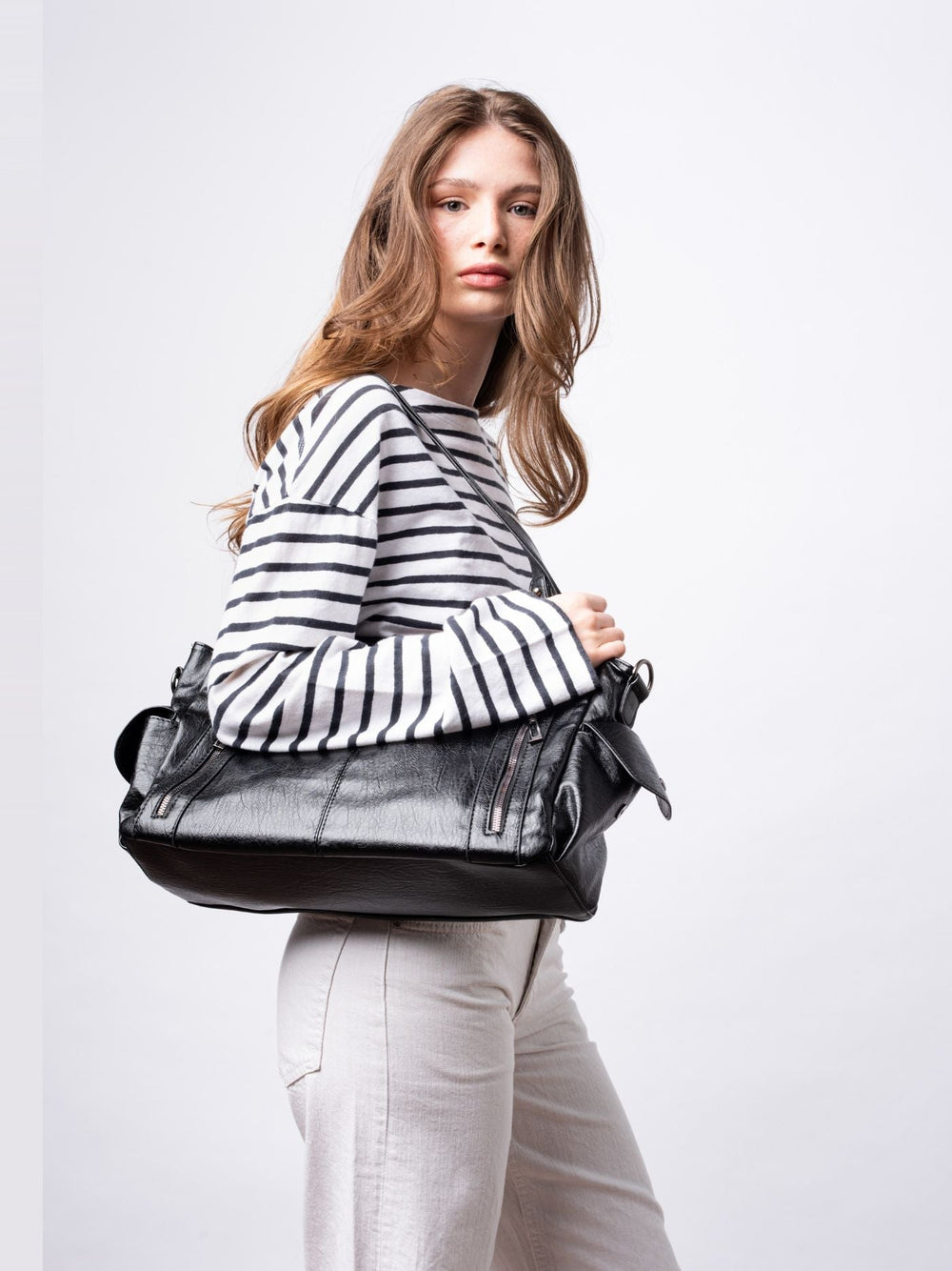 Stylische Handtasche mit Reißverschlusstaschen & Abnehmbarem Trageriemen – Ideal für Alltag & Reisen