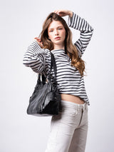 Stylische Handtasche mit Reißverschlusstaschen & Abnehmbarem Trageriemen – Ideal für Alltag & Reisen