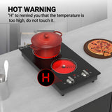 Electric Cooktop Double Burner Portable Knob Control Stove