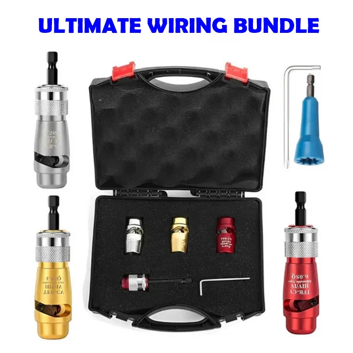 Cable Stripper & Twist-Lock Connector Set – 5-Piece Drill-Powered Aluminum Alloy Kit