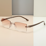 Eyeglasses Progressive Blue Light Blocking Rimless Reading Glasses