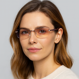 Eyeglasses Progressive Blue Light Blocking Rimless Reading Glasses