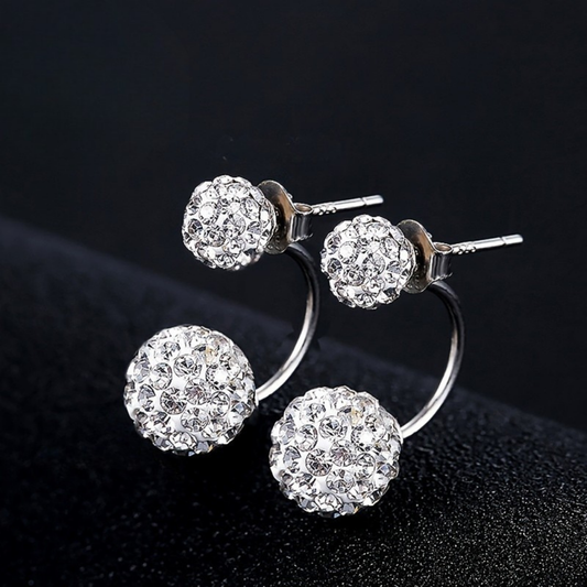 CZ Flower Stud Earrings – Mother's Day Gift, 925 Sterling Silver Jewelry