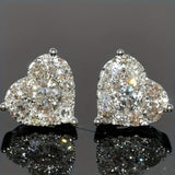 Earrings Mothers Day Gift Heart Crystal Stud Fashion Jewelry