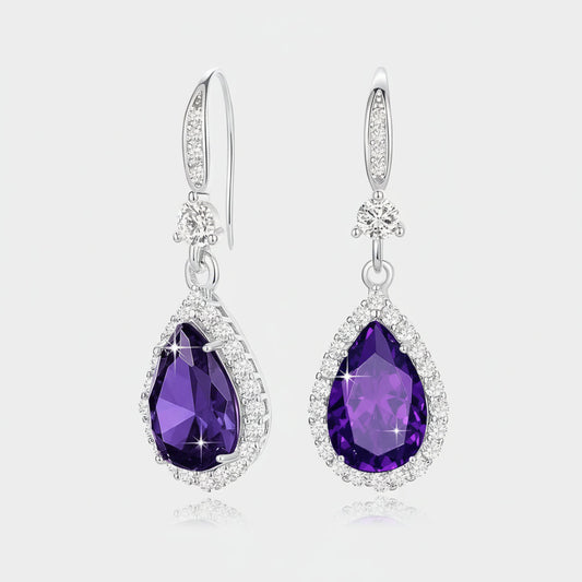 Birthstone Teardrop Earrings – Mother's Day Gift, Dangle Style Jewelry