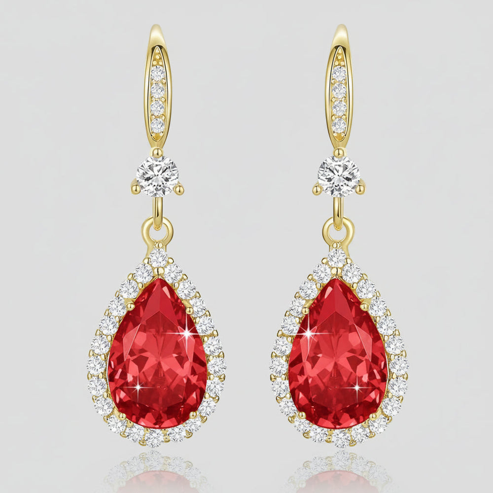 Earrings Mothers Day Gift Birthstone Teardrop Dangle Jewelry