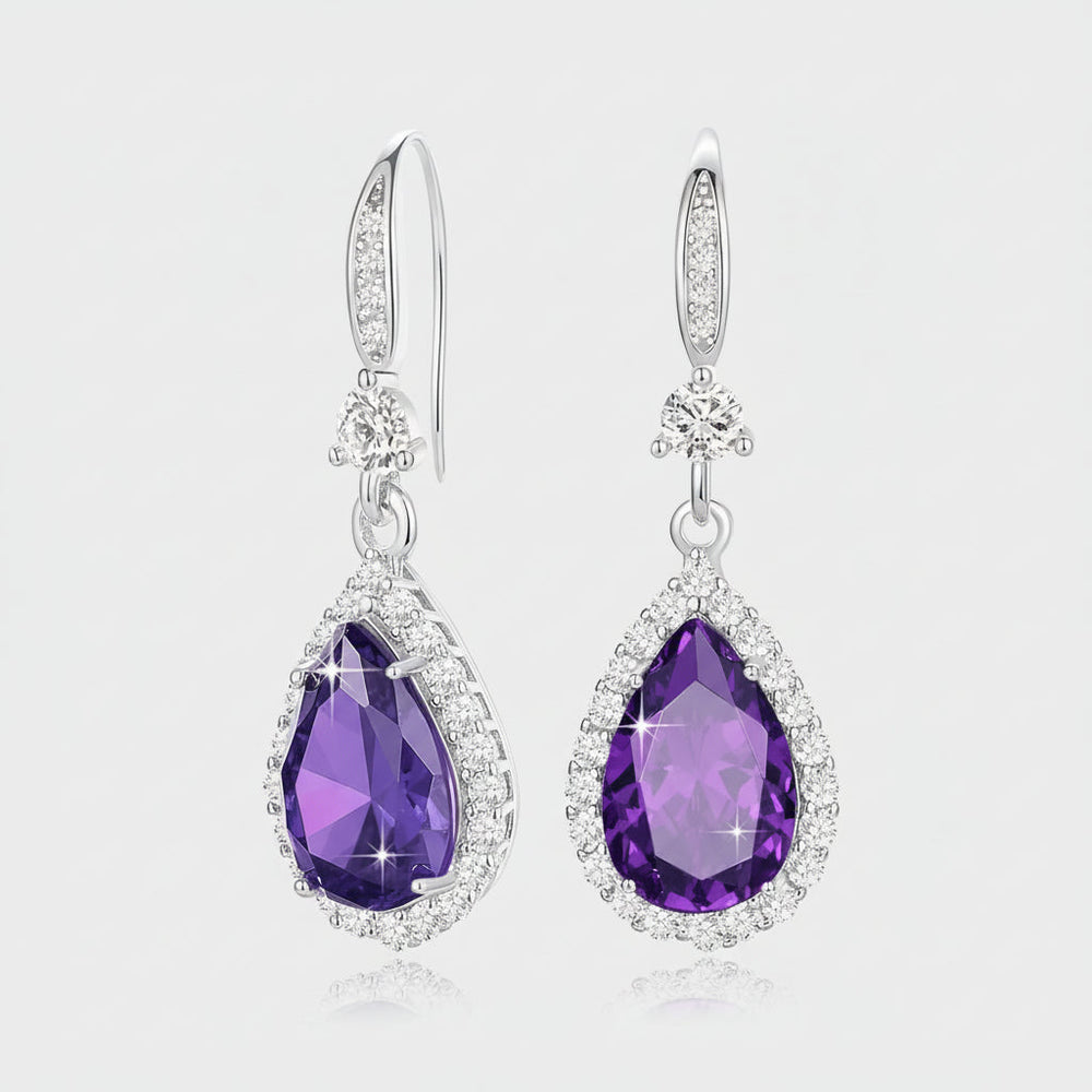Earrings Mothers Day Gift Birthstone Teardrop Dangle Jewelry