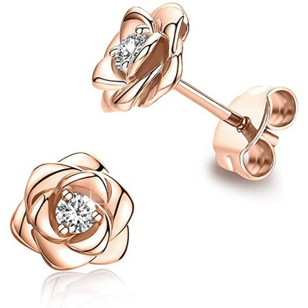 Earrings Mothers Day Gift Gold Birthstone Flower Stud Jewelry