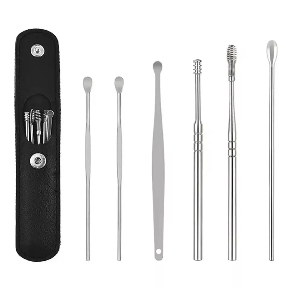 Optimized Product Title: "Premium Ohrenreinigungs-Set mit 6 Edelstahl-Werkzeugen & Elegantem Lederetui – Hygienisch & Effektiv für die Ohrenpflege" 

This title includes relevant keywords for better visibility while highlighting the product's premium qual