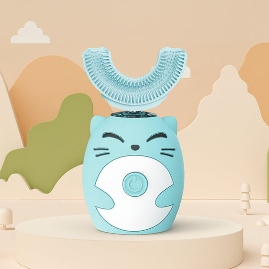 Kids Electric Toothbrush – Sonic U-Shape, Silicone Head & Rechargeable Design