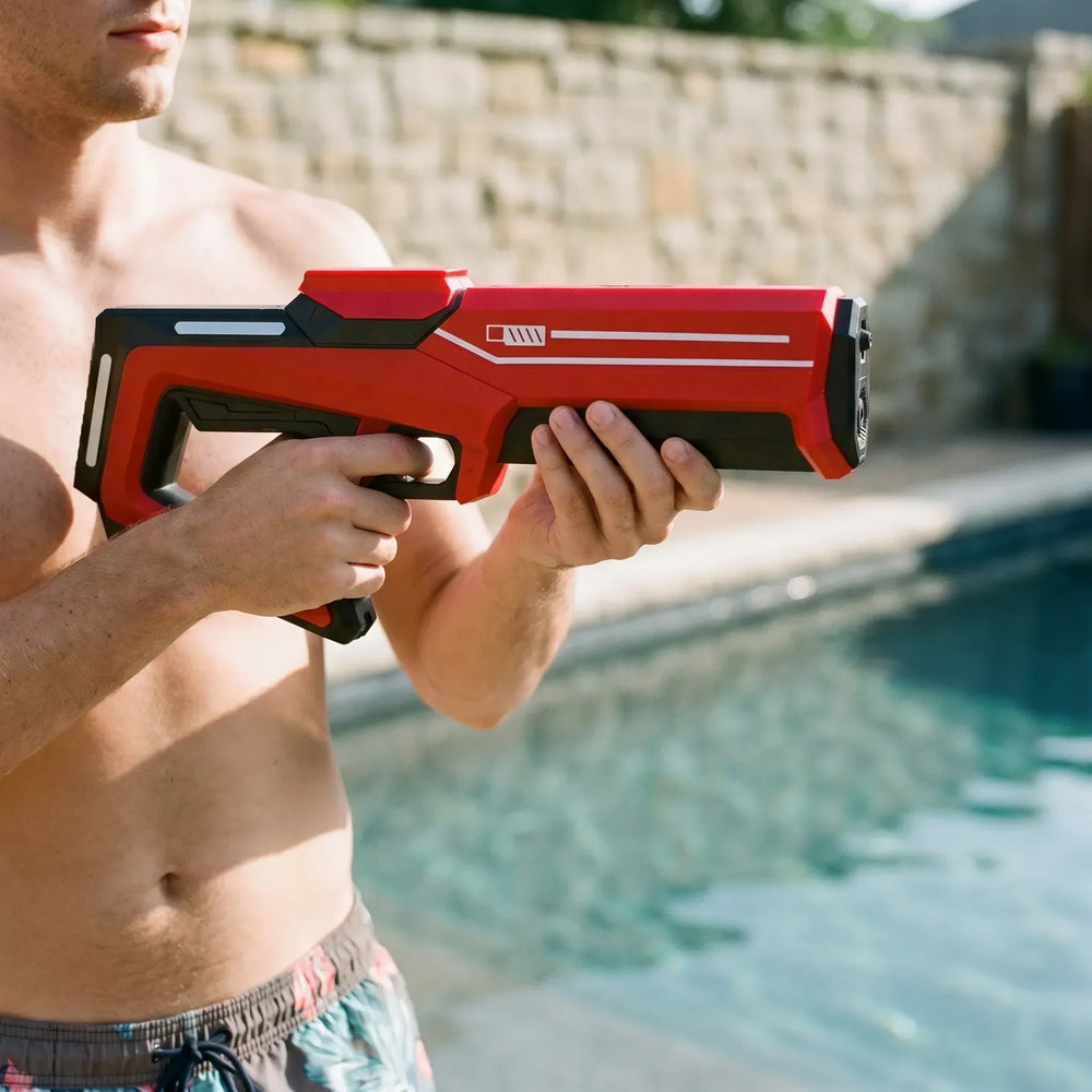 Electric Water Gun – Automatic Trigger, Rechargeable Battery & Two-Handed Grip