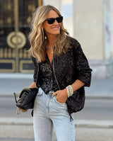 Trendy Fall Women's Sequin Blazer for Events – Soraya