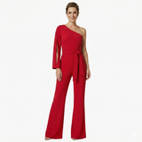 Women's Elegant Jumpsuit – One-Shoulder, Tailored Fit & Flattering Silhouette