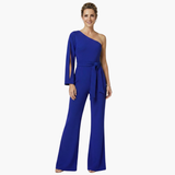 Women's Elegant Jumpsuit – One-Shoulder, Tailored Fit & Flattering Silhouette