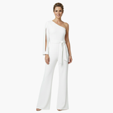 Women's Elegant Jumpsuit – One-Shoulder, Tailored Fit & Flattering Silhouette