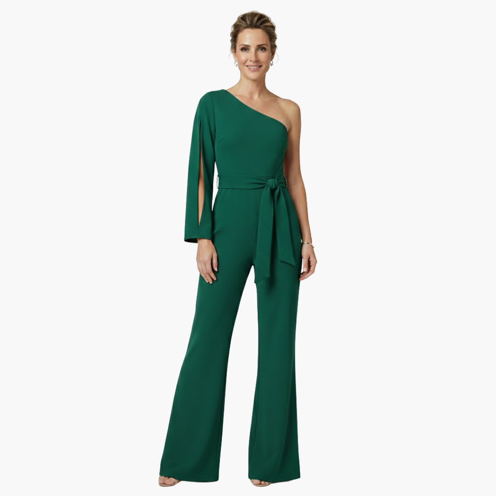 Women's Elegant Jumpsuit – One-Shoulder, Tailored Fit & Flattering Silhouette