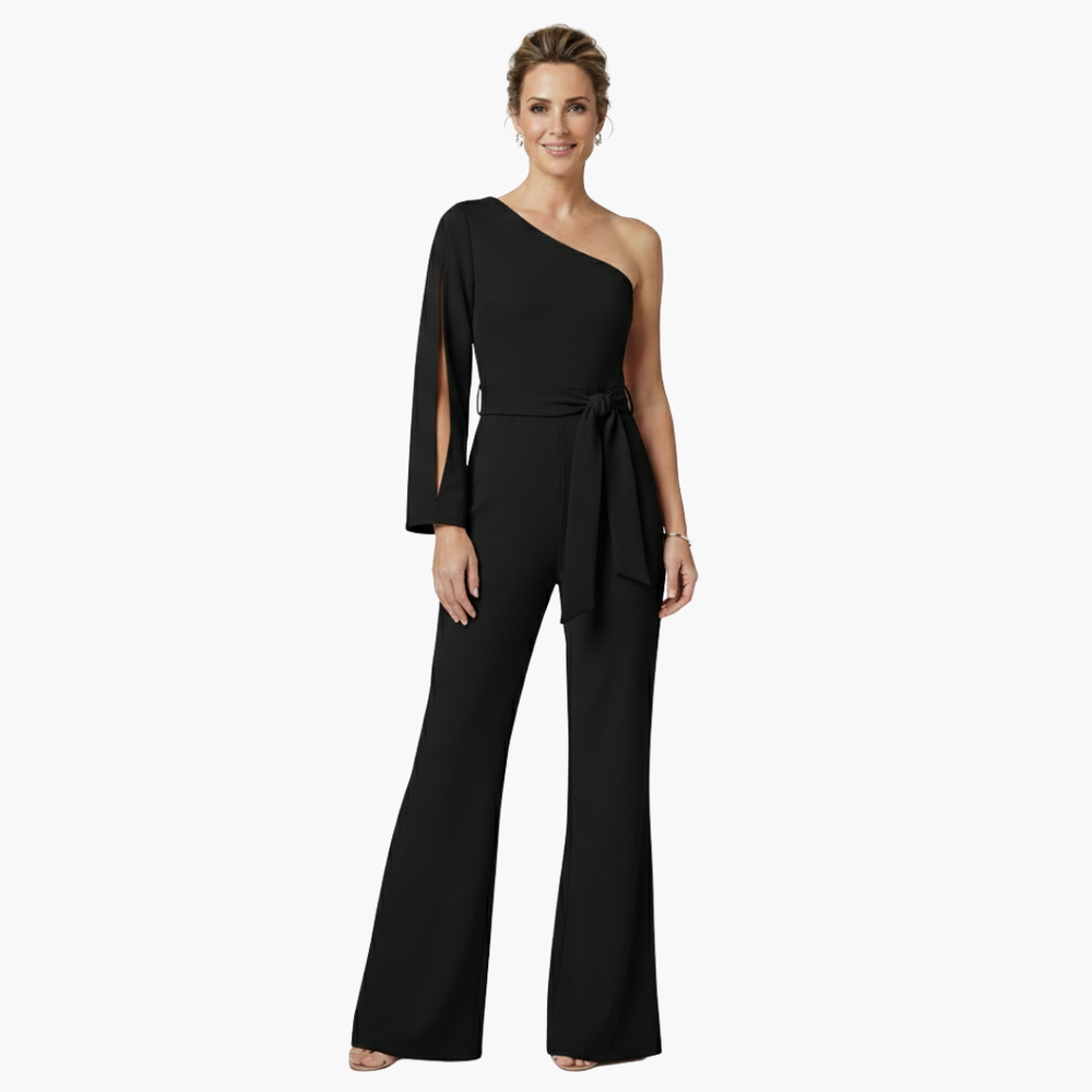 Women's Elegant Jumpsuit – One-Shoulder, Tailored Fit & Flattering Silhouette