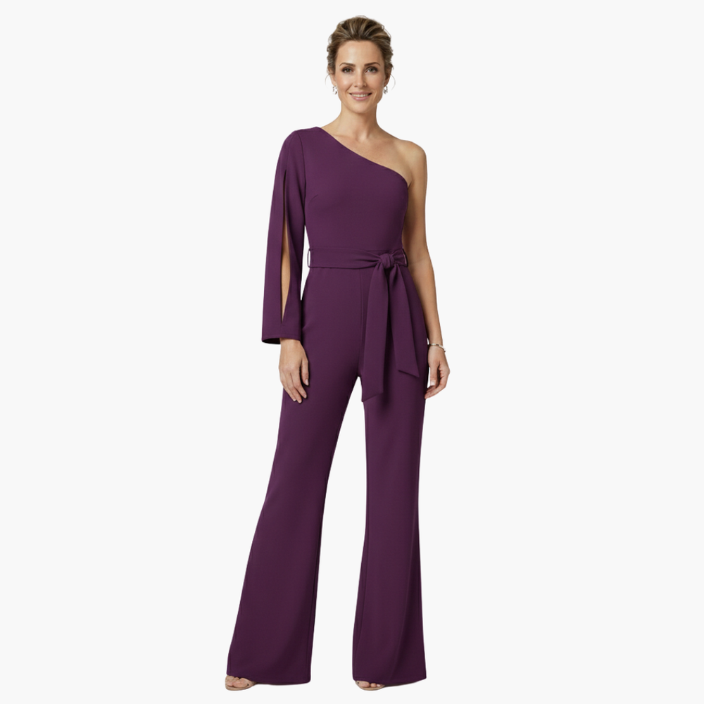 Women's Elegant Jumpsuit – One-Shoulder, Tailored Fit & Flattering Silhouette