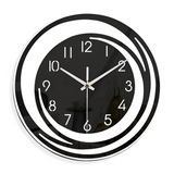 Sorana Wall Clock | Modern Black Acrylic Scandinavian Design