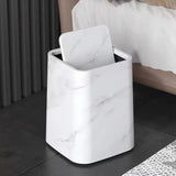 Kalsten | Elegant trash can in marble design with swing lid