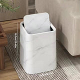 Kalsten | Elegant trash can in marble design with swing lid