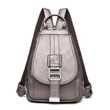 Ladies Leather Backpack with Anti-Theft Compartment and Compact Design | Kalsten