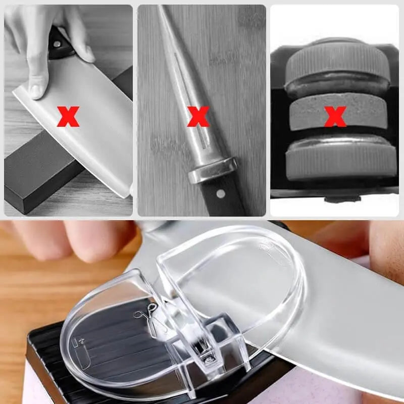 Optimized Product Title: **Elektrischer Messerschärfer – Schnelle & Präzise Schärfung für Rasiermesserscharfe Klingen in Sekundenschnelle** 

This title includes relevant keywords while emphasizing speed and precision, which can help improve visibility an