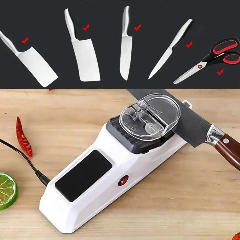 Optimized Product Title: **Elektrischer Messerschärfer – Schnelle & Präzise Schärfung für Rasiermesserscharfe Klingen in Sekundenschnelle** 

This title includes relevant keywords while emphasizing speed and precision, which can help improve visibility an