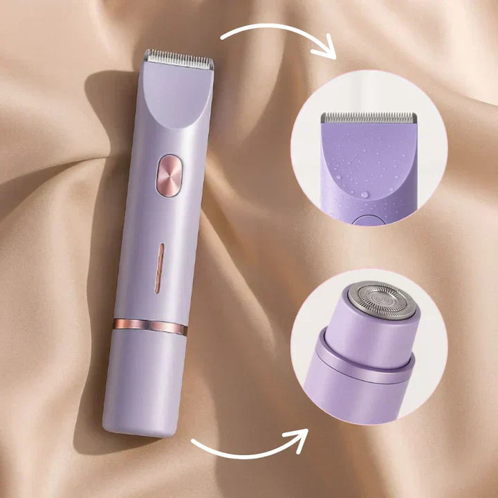 Women's Electric Shaver – IPX7 Waterproof, 2-in-1 Heads & USB-C Rechargeable