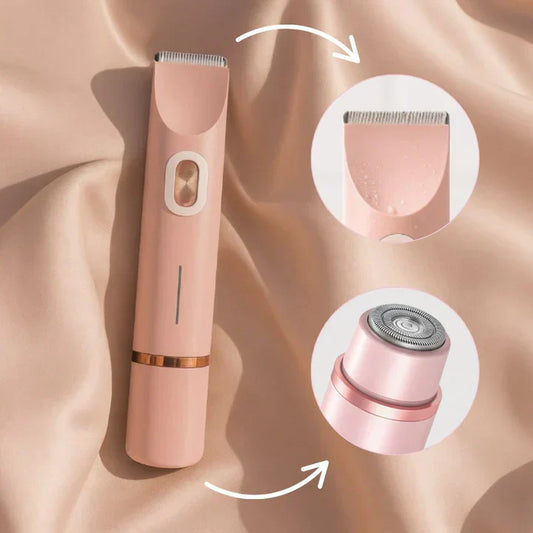 Women's Electric Shaver – 2-in-1 Precision Heads, IPX7 Waterproof & USB-C