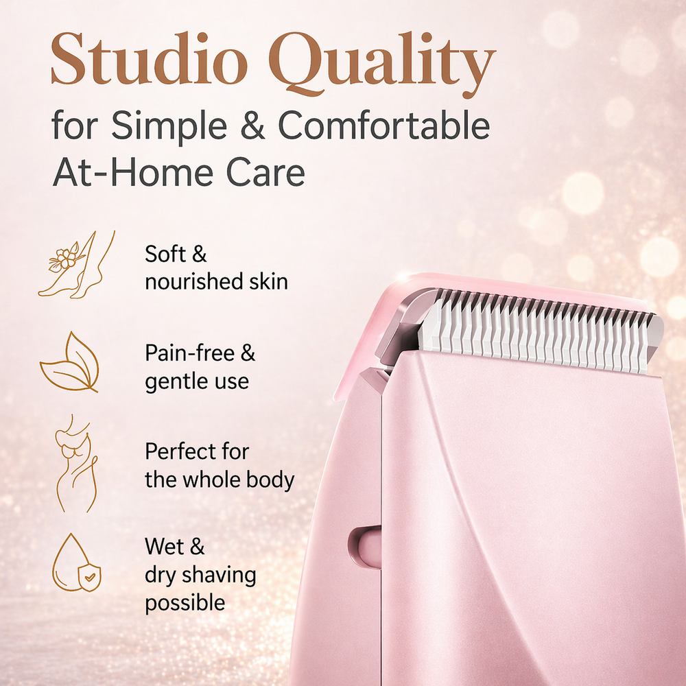 Women's Electric Shaver – 2-in-1 Precision Heads, IPX7 Waterproof & USB-C