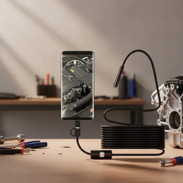 HD Endoskop-Kamera – Entdecken Sie schwer zugängliche Bereiche & sparen Sie über 180 € an Handwerkerkosten!