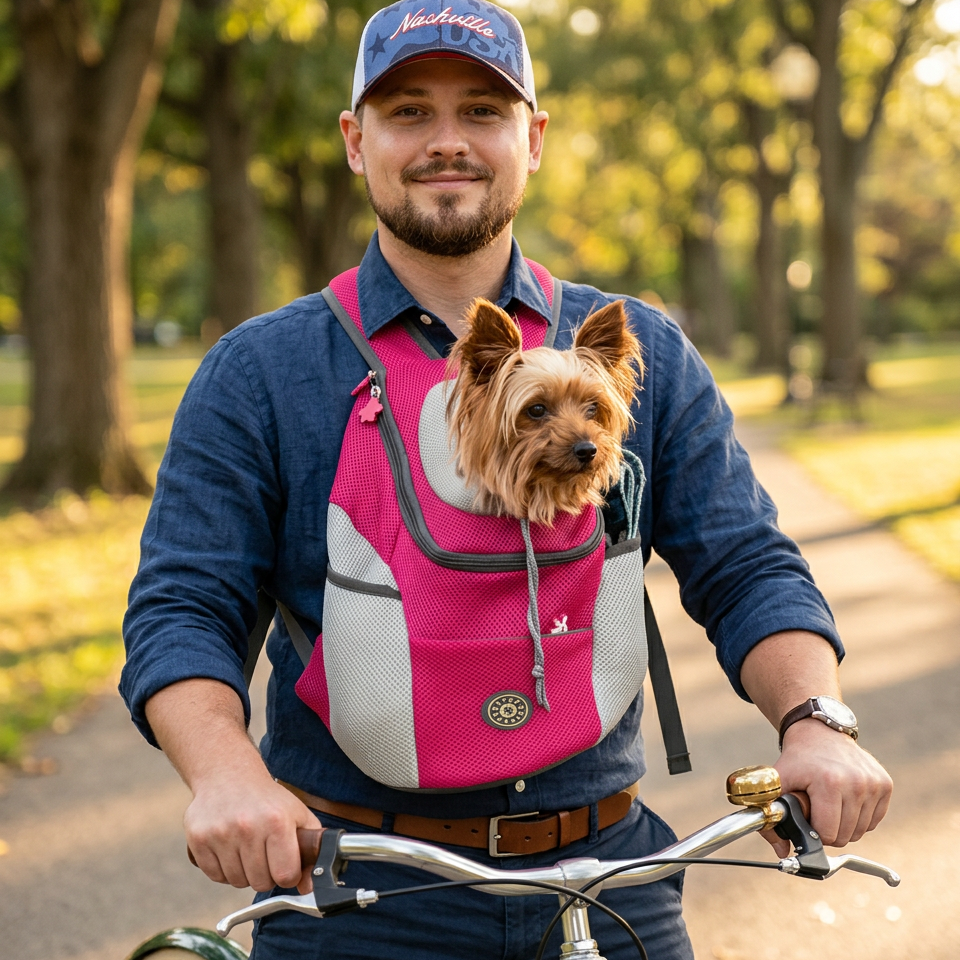 Dog Carrier Backpack – Front-Carry, Breathable Mesh, Up to 10 kg & 5 Colors