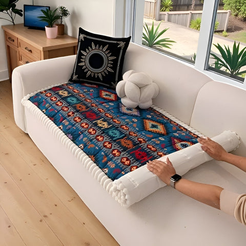 Rutschfester Gesteppter Sofabezug mit Ethno-Muster – Stylischer Schutz für Ihr Sofa