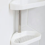 Shower Shelf Tension Pole Adjustable Corner Bathroom Storage Rack