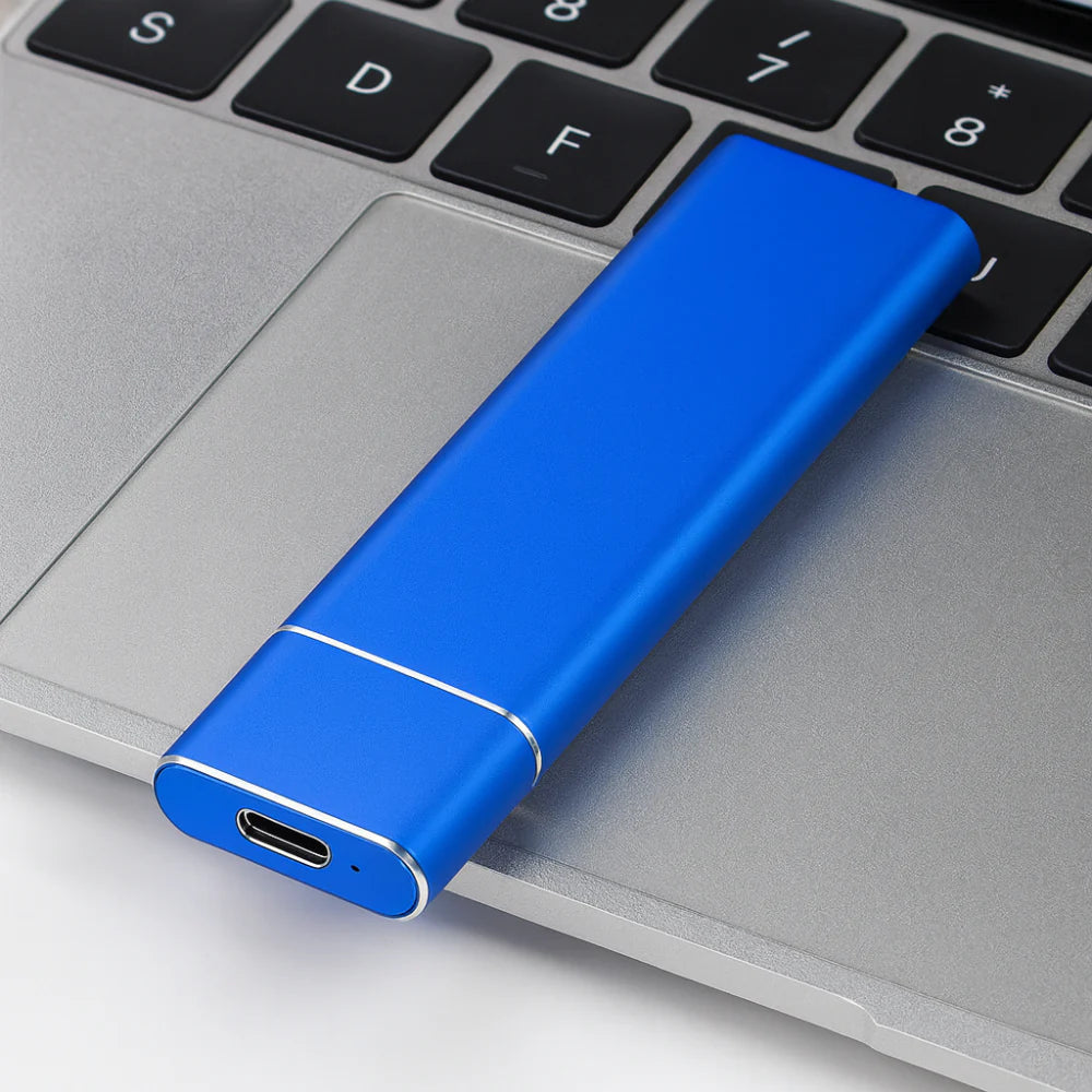 External Hard Drive Portable USB Aluminum Slim Storage Design