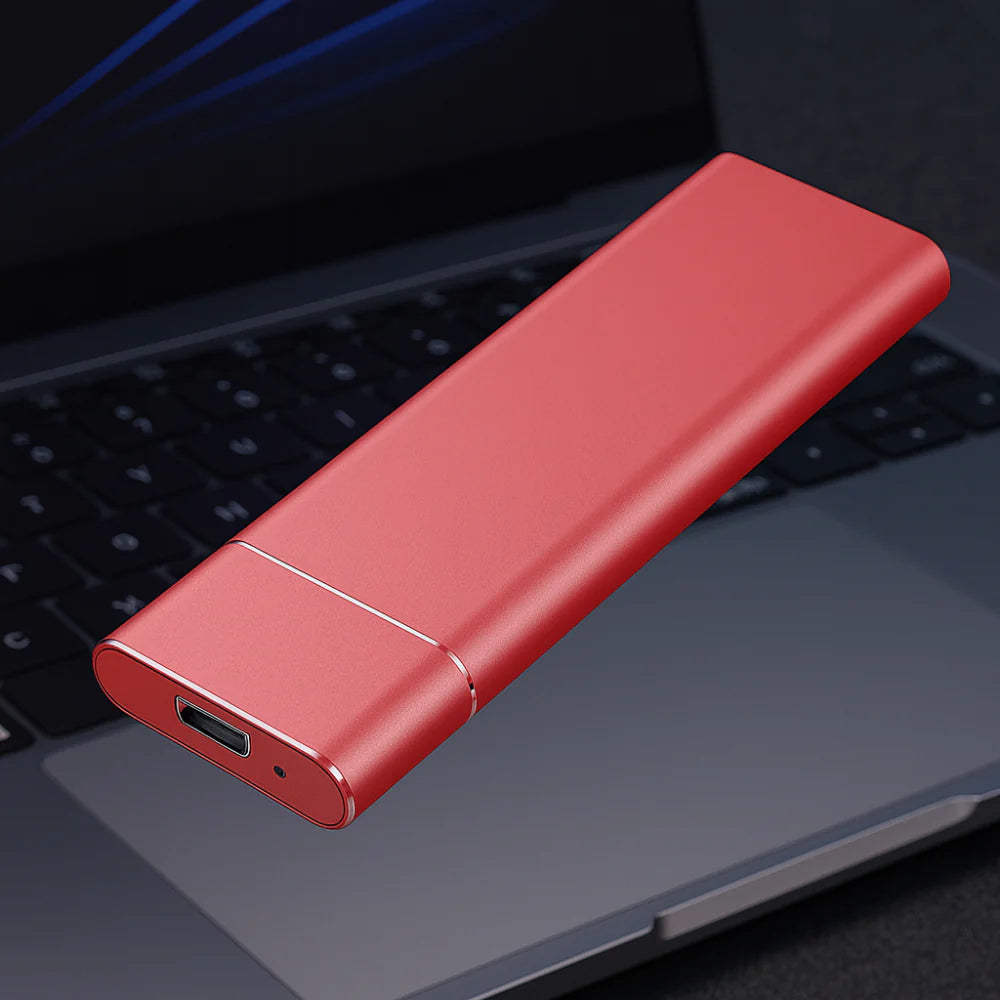 External Hard Drive Portable USB Aluminum Slim Storage Design