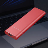 External Hard Drive Portable USB Aluminum Slim Storage Design